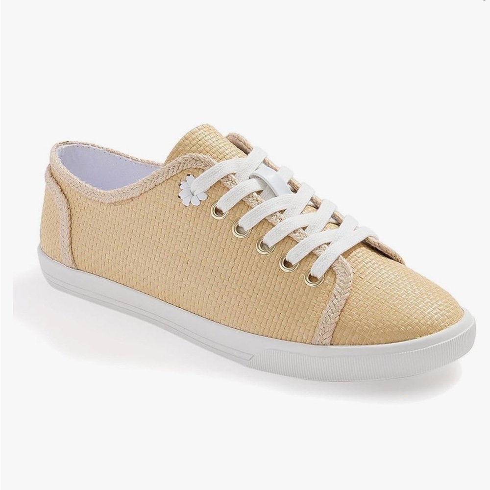Jack Rogers Sneakers Lia Rope Sneaker in Tan Rattan Sz 9 NEW IN BOX NIB